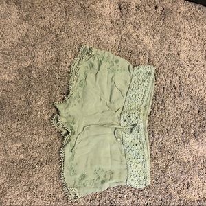 Olive green shorts